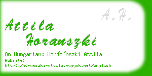 attila horanszki business card